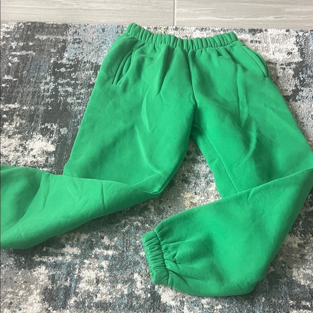 Vibrant Green Kids Sweatpants